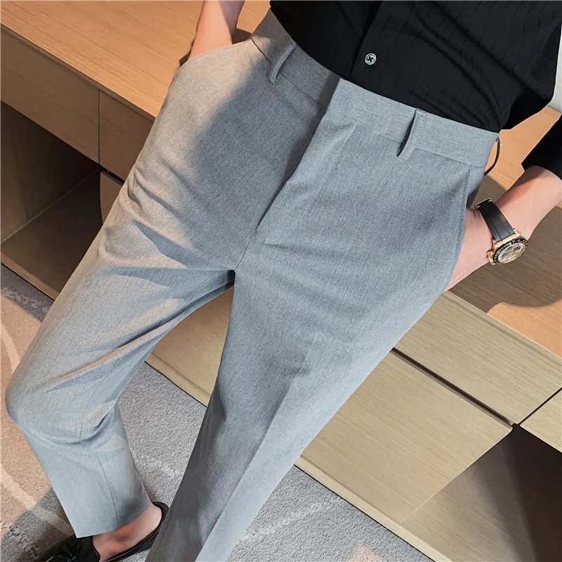 عالية الجودة الرجال البدلة السراويل الجديدة بلون عارضة الأعمال أنيقة الرجال السراويل مكتب رسمي اللباس الاجتماعي عارضة بانت #2