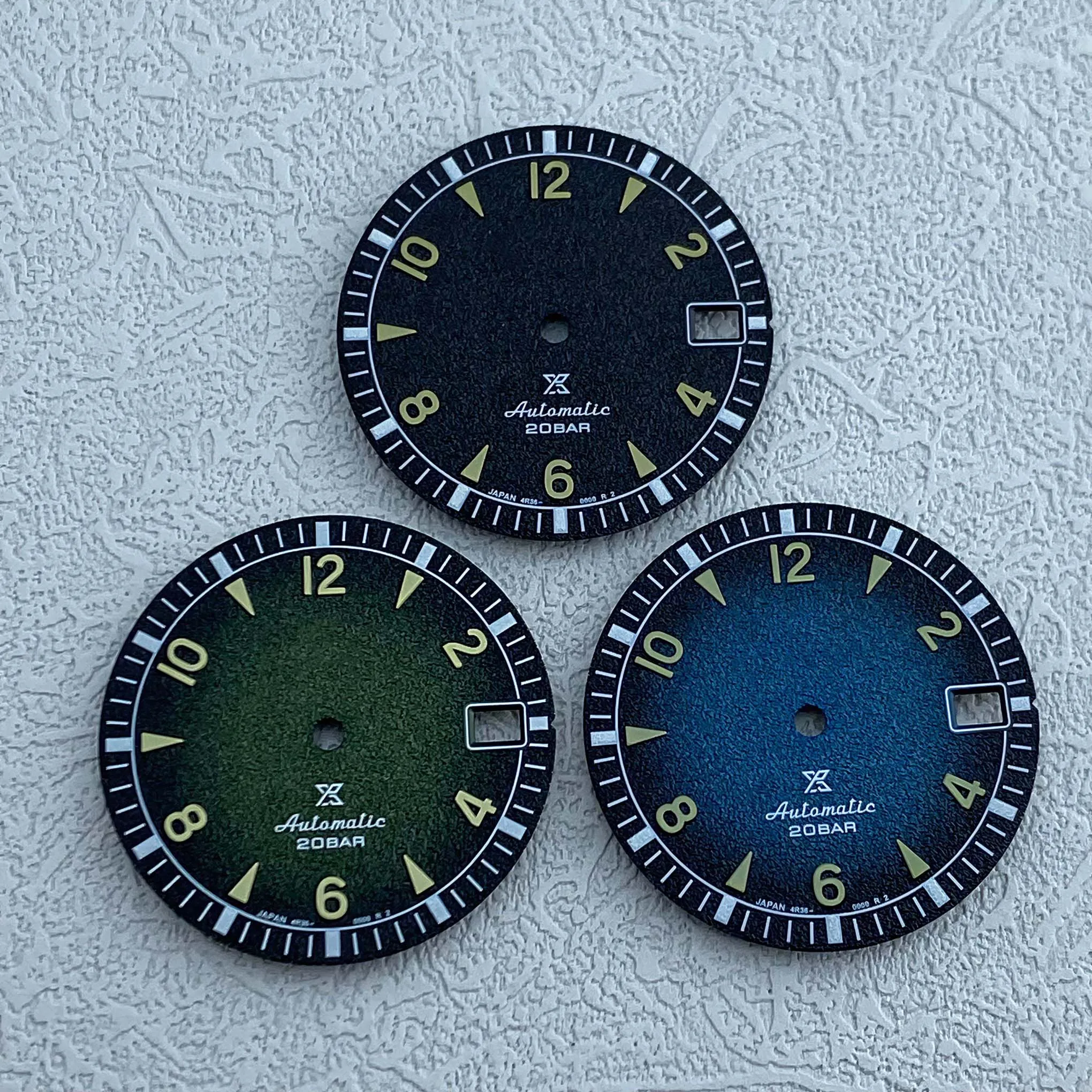 Hot Selling 28.5MM Retro Green Night Light Literal New NH35 S Logo Dial Mechanical Watch Modification Accessories
