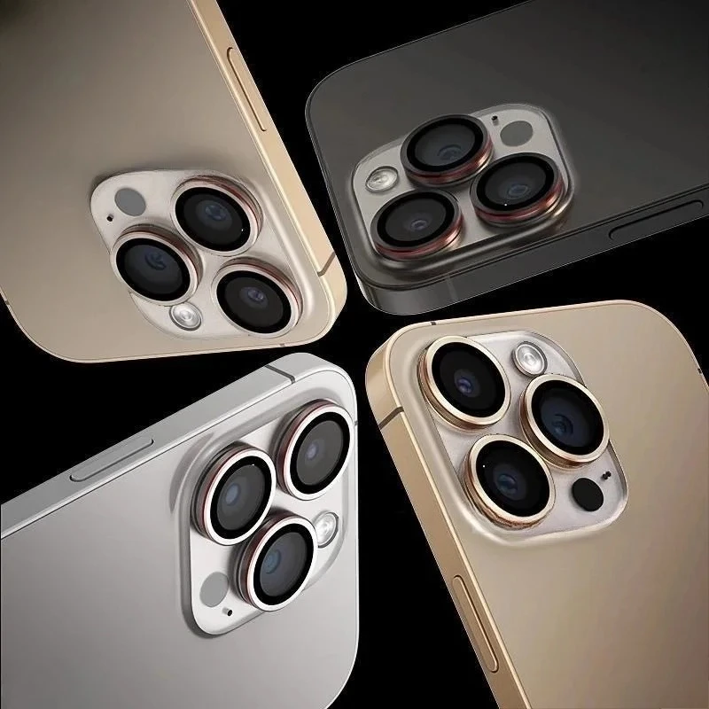 Optik Pro Lens Protection For iPhone 17 Pro Max 14Pro 15Pro 16 Pro Max Plus AR Tempered Glass Camera Lens Protector Cap Two-tone