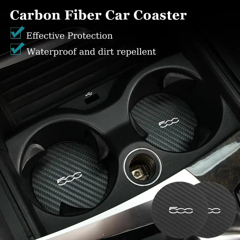 2Pcs Car Carbon Lea…