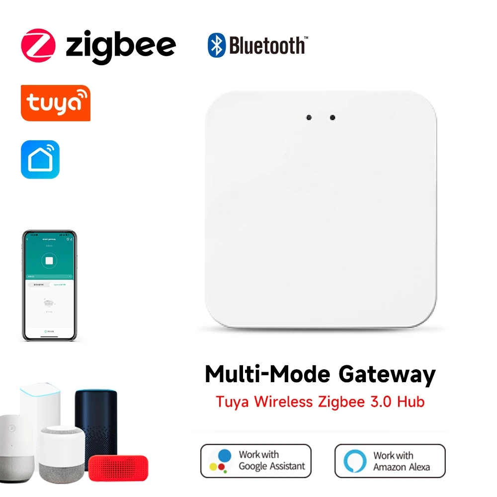 

Tuya Multi Mode ZigBee Bluetooth Gateway Hub Wireless Smart Home Appliances Remote Controller Bridge Support Alexa Google Home