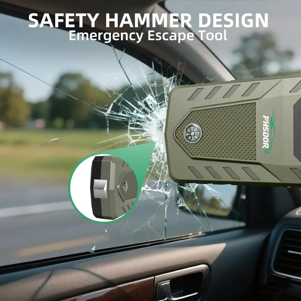 بطارية السيارة 6000 أمبير، بطارية 20000 مللي أمبير في الساعة، محمولة (10 لتر غاز/8 لتر، بادئ تشغيل السيارة 12 فولت، J