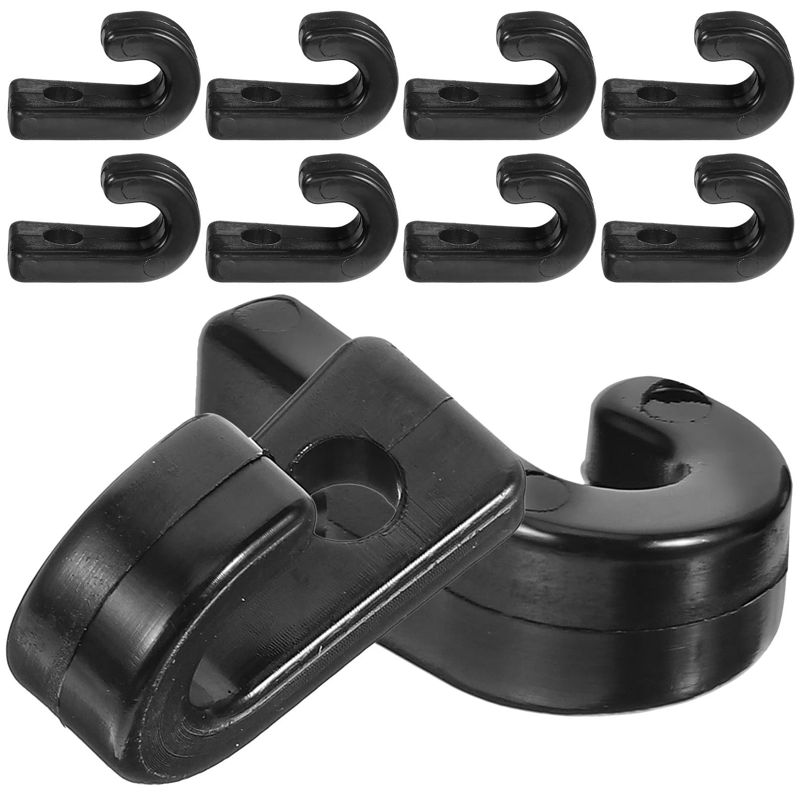 

10Pcs Compact Canoe Bungee Hook Tough J-Shaped Boat Clip for Kayak Outdoor Gear Securing Multi Function Accessory