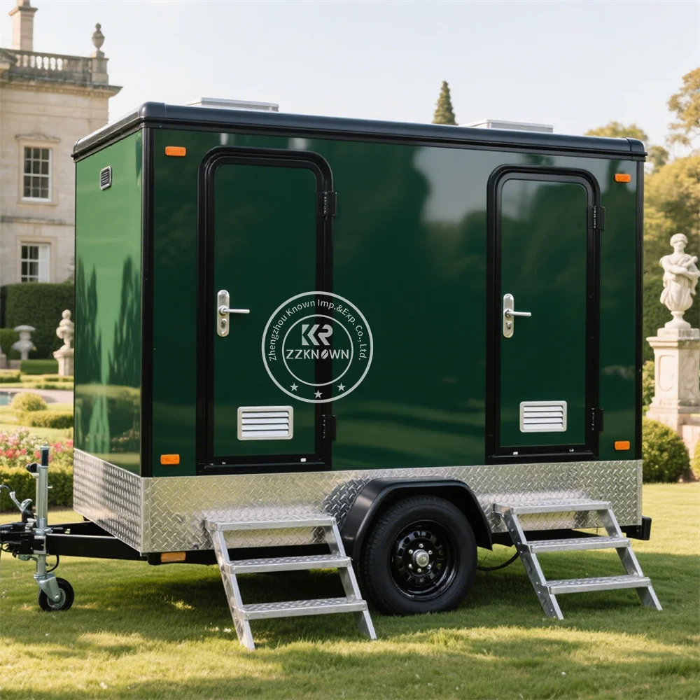 

Custom Luxury Camping Toilet Event Portable Restroom Trailer Bathroom Prefab Mobile Luxury Toilet Trailer For Sale