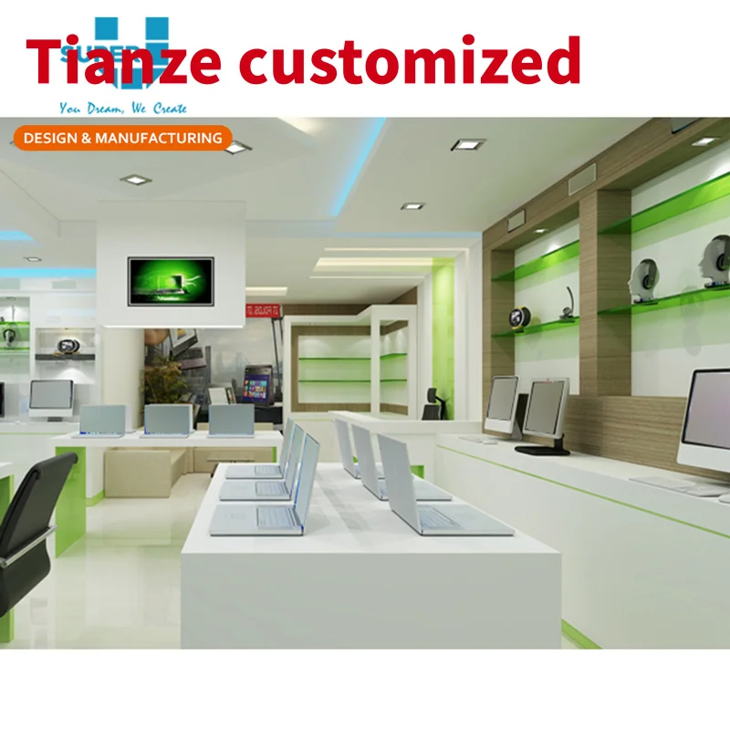 

(Customized) Retail Laptop Shop Interior design commerics computer shop design modern computer shop interior design