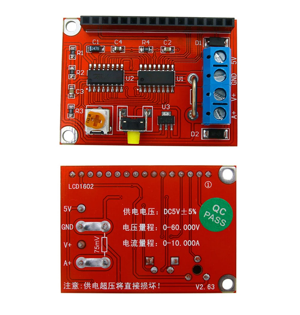 1602 Digital Voltmeter Ammeter / Power Meter / Coulomb AH Meter/ lithium Battery Capacity Tester LiFePO4 Li-ion lead-acid