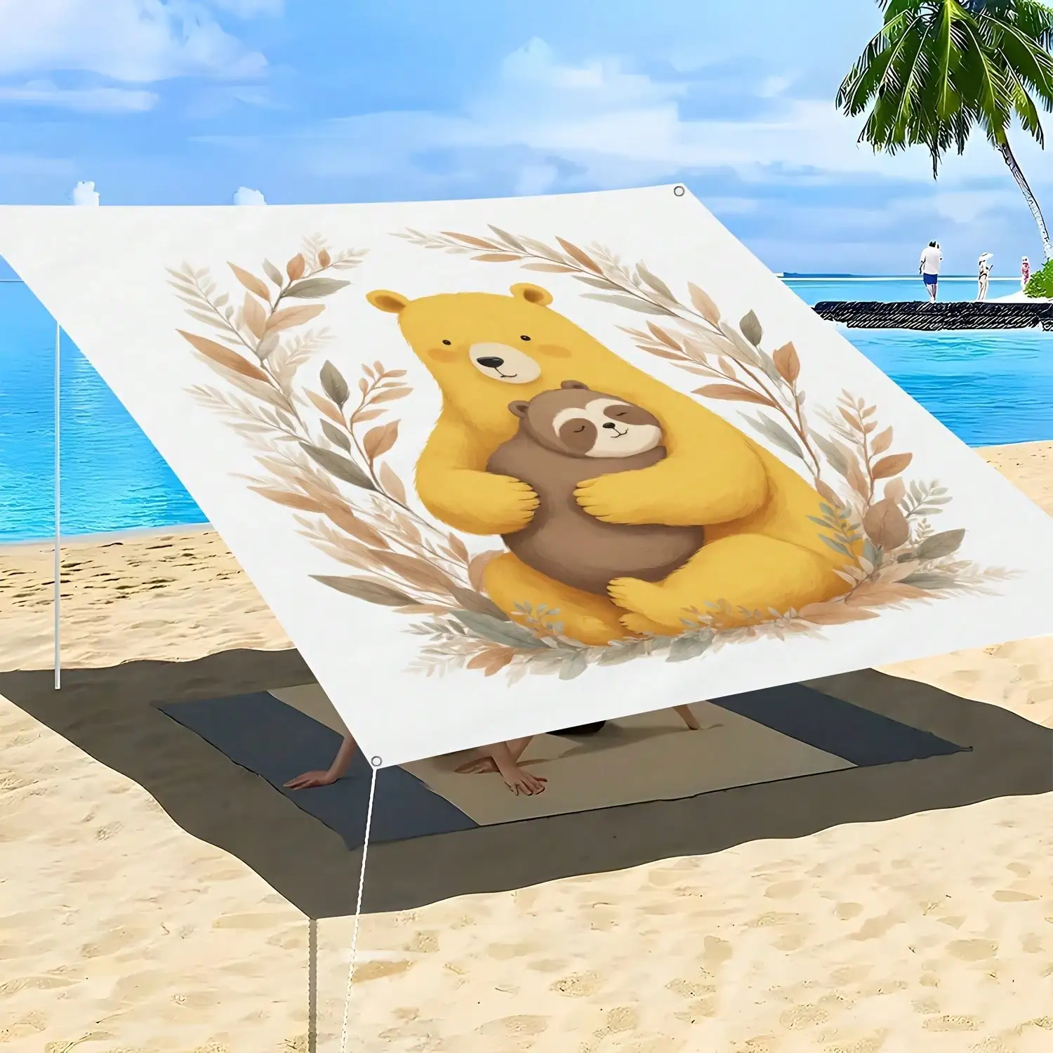 

Polyester Warm Bear Hug Sunshade, All-Season Sun Protection Canopy For Patio & Camping TGVK