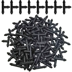 Oasis 50PCS Plastic Barbed 3-Way Tee Connector for 3/5mm Tubing Watering Pipe Hose Couplings Micro Drip Irrigation Garden Tools