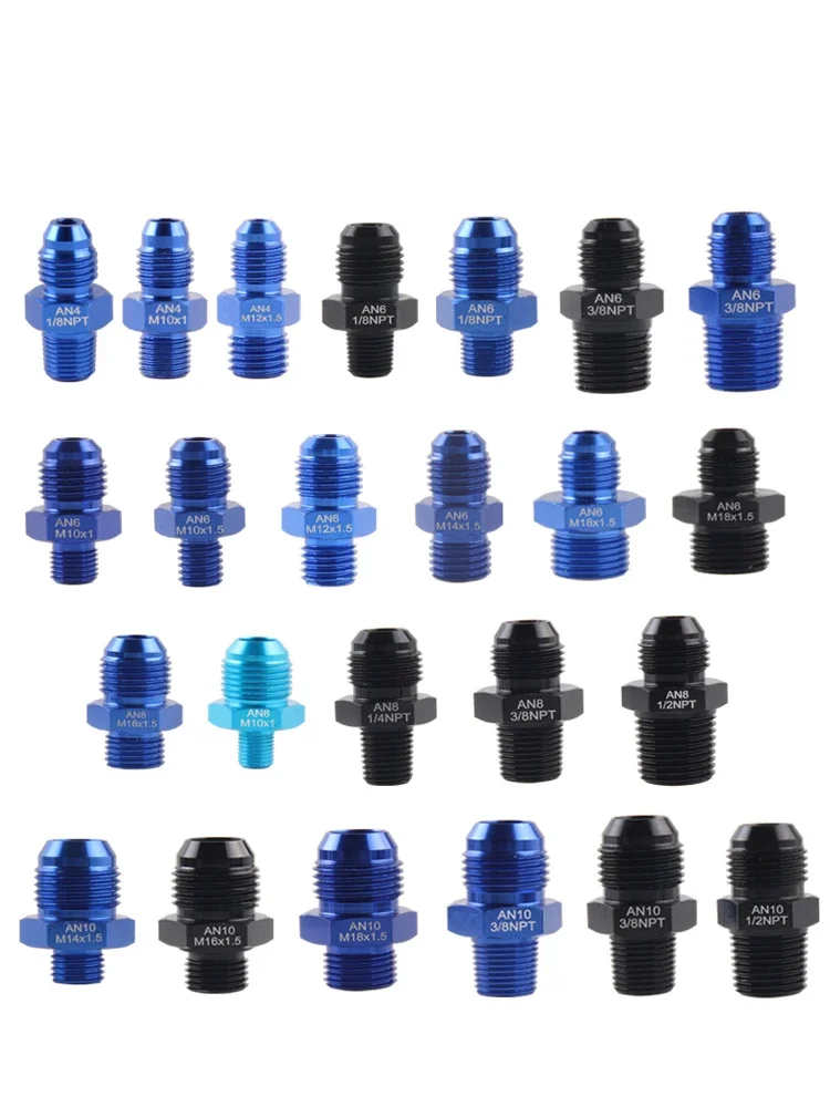 Adaptateur mâle M16 P1.5 M12 * 1.5 M12 x 1.5 18*1.5 à 8an an8 an 8 mâle
