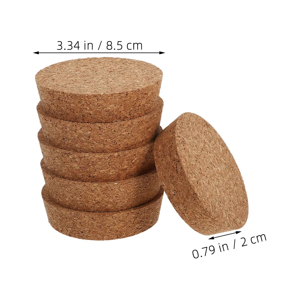 6Pcs Hydroponic Vase Cork Stoppers Soft Wood Plugs for Glass Planter Flower Vases Reusable Sealed Jar Lids Bottle Caps