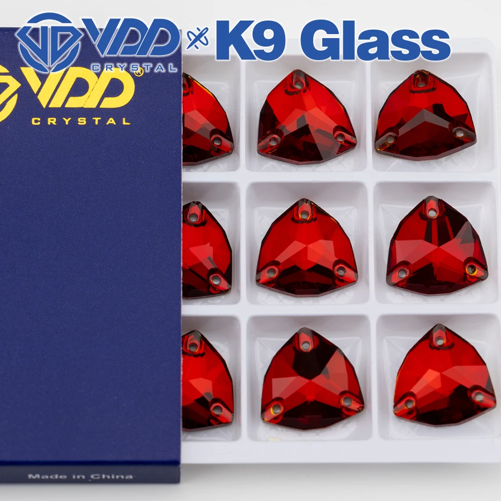 VDD Trilliant S110 Granat K9 Glas, hochwertige aufnähbare Strasssteine, flache Kristallsteine zum Aufnähen, Glitzersteine für DIY-Bastelarbeiten und Bekleidung. – Detail 5