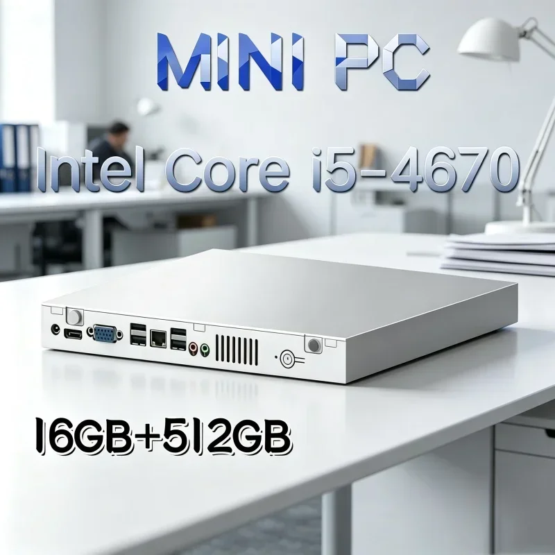 Refined Assembled Mini PC Powered by Intel Core I5-4670, Premium Compact Desktop Tower Suited for Household, Enterprise