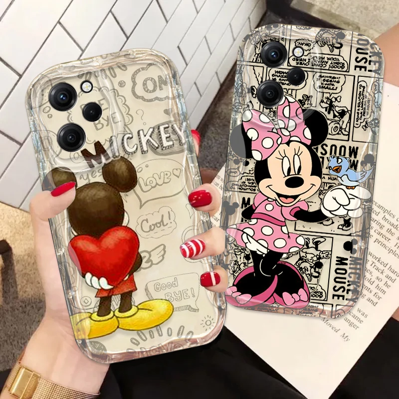 Mickey Mouse For Xiaomi Redmi Note 13 12 12S 11S 11 10 9 8 10A 9C Pro Plus 5G Wave Oil Cover Phone Case