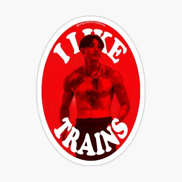 I Like Trains Bang Chan  Stickers for Cartoon Window Bumper Luggage Kid Funny Home Living Room Print Room Laptop Water Bottles