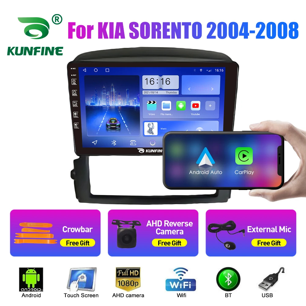 10.33 Inch Car Radio For KIA SORENTO 2004-2008 2Din Android Octa Core Car Stereo DVD GPS Navigation Player QLED Screen Carplay