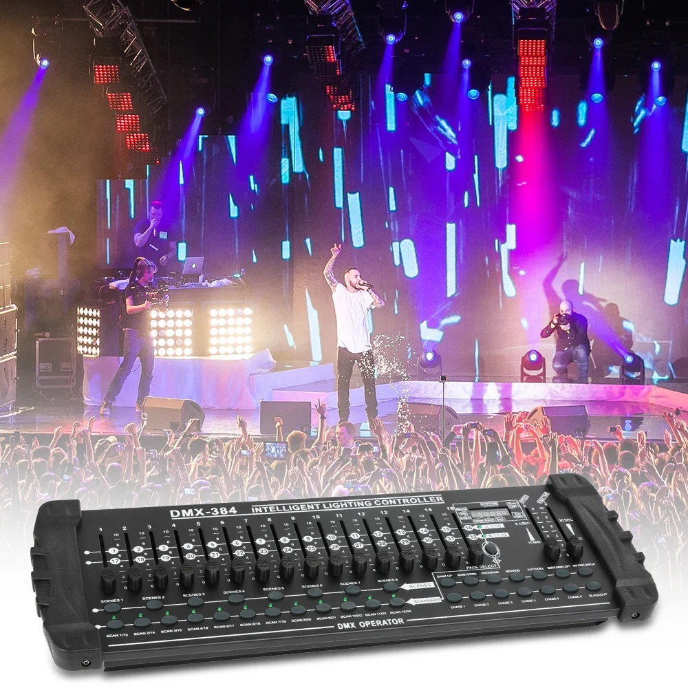 

384 Channel Light Controller DMX512 Dj Light Controller Console Operator for Live Concerts KTV DJs Clubs Equipment