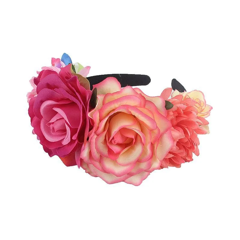 Rose Flower hoofdband Floral Crown Day Of The Dead zendspoel