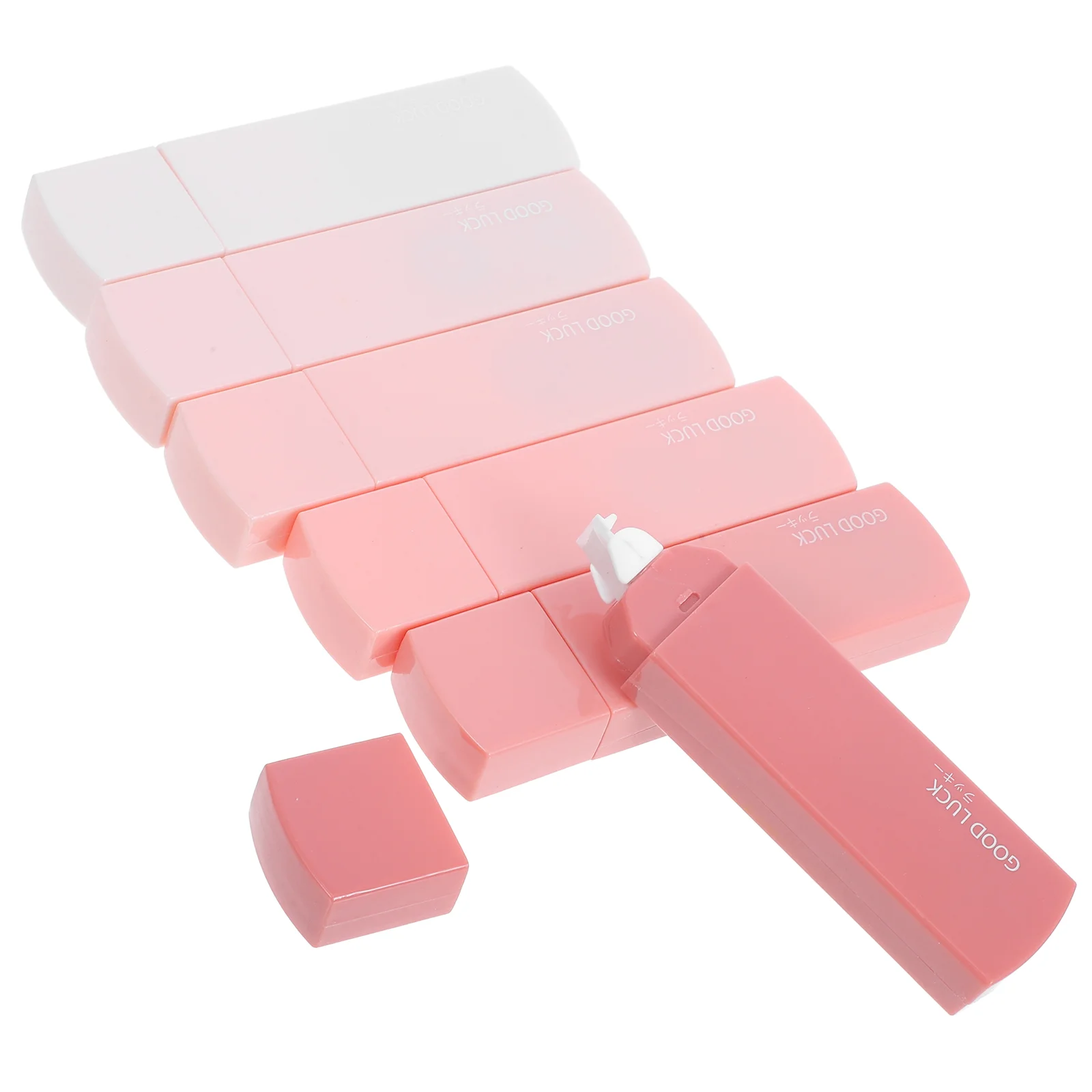 6 pçs fita de alteração mini branco para fora bonito material de escritório correção de alta capacidade estética animal de estimação estudante plástico