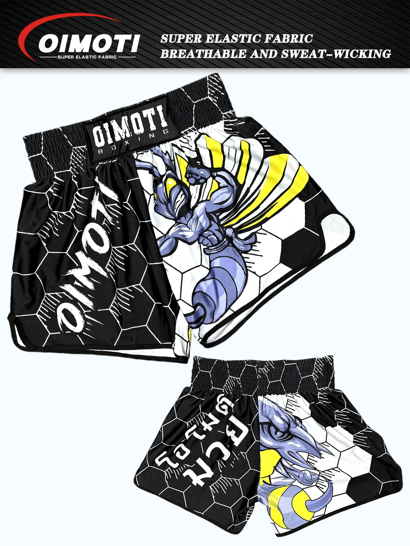 

ONE Fitness Quick Dry Elastic Sports Shorts for Men Casual Martial Arts Boxing Wrestling Training Pants