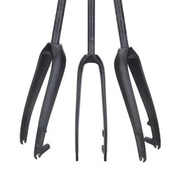 MTB Fork Full Carbon Fiber Bike Front Fork26/ 27.5 Rigid Bicycle Fork Straight Tube 430g Carbon Lightweight Bike Fork