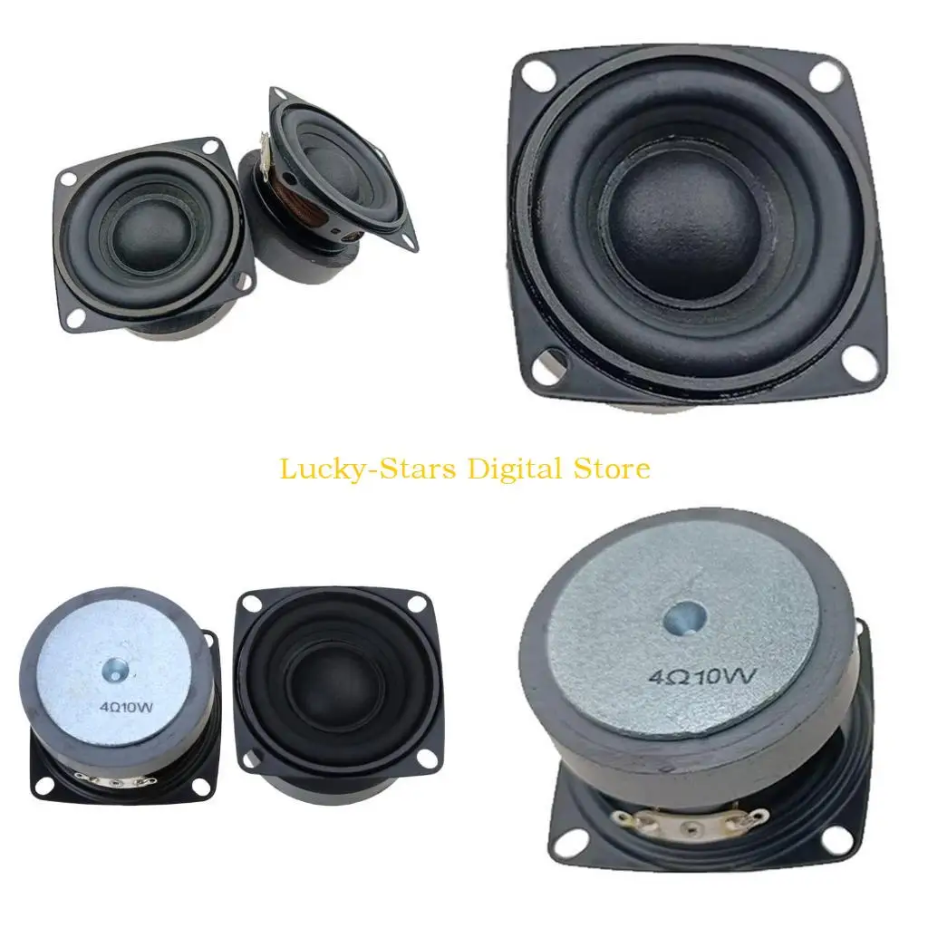 

T3EE 2Inch 52mm Full frequency Speaker 4Ohm 10W Rubber Side Speakers Subwoofer Horn