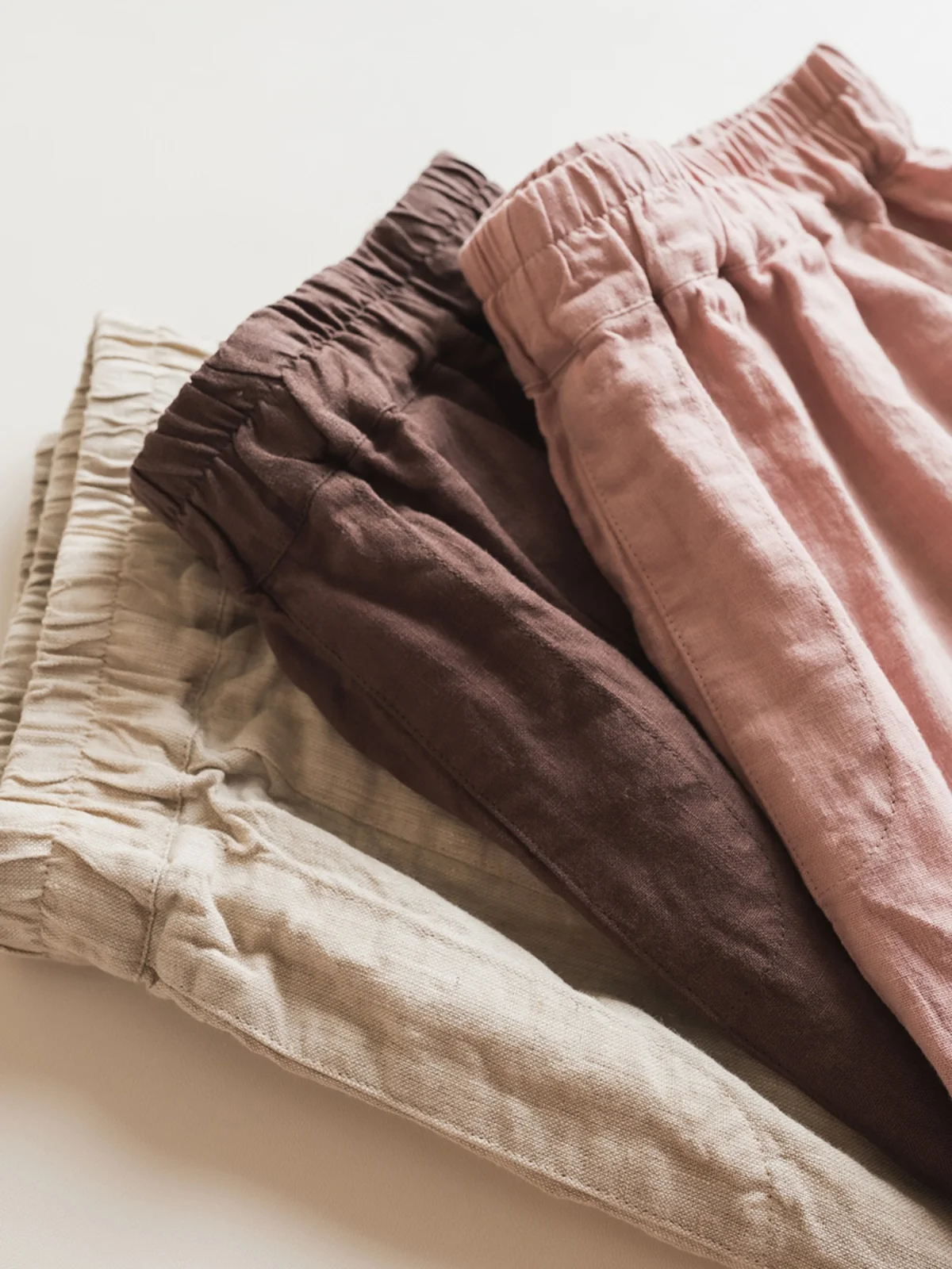 بنطلون قصير واسع الساق من الكتان للنساء صيفي رقيق مقاس كبير جديد مريح غير رسمي للمشي رائع بطول خمسة أرباع #4