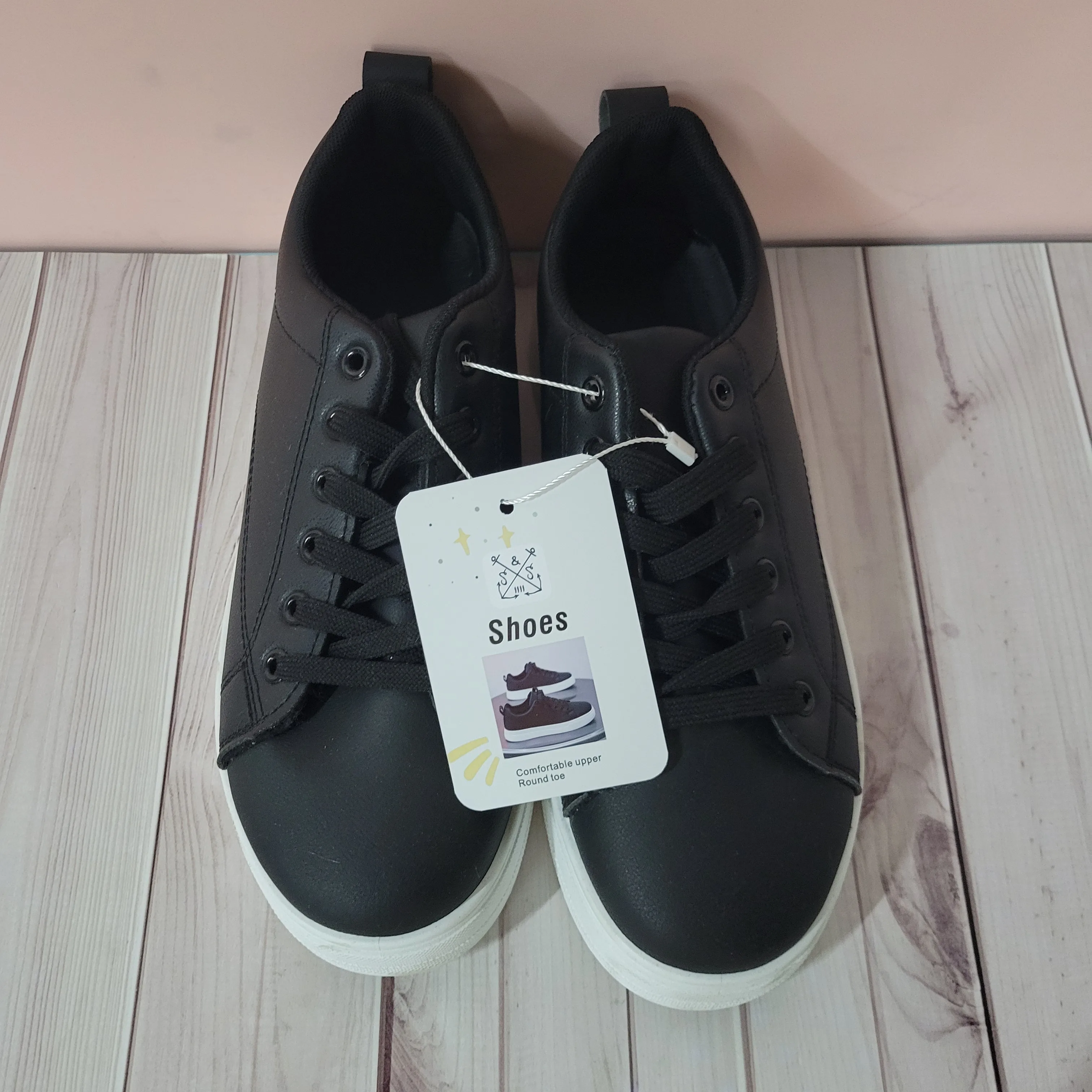 Ladies' black sneakers  fashionable casual versatile sporty suitable for wearing all year round Date first listed ：05/05/2024