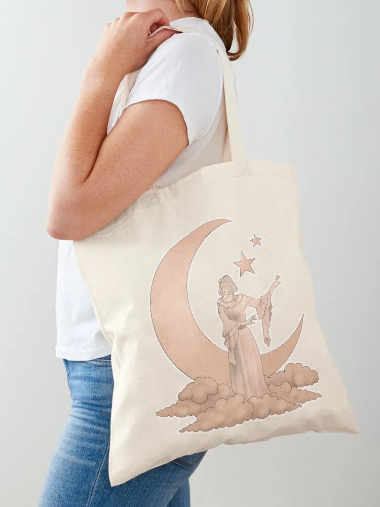 

Aurora Aksnes Moon Orange Tote Bag Canvas bag for women Lady bag hand bags university shopper