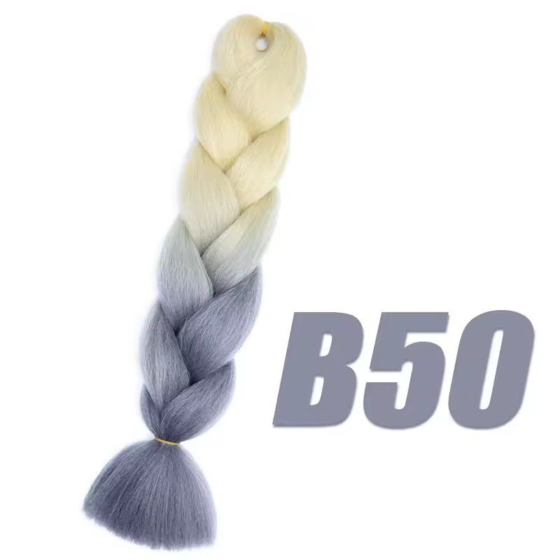 Synthetic Kanekalon Crochet Hair Braiding Hair Pre Stretched Curly Jumbo Braids Extensions Hair Accessories For Girls Braids - Image 54