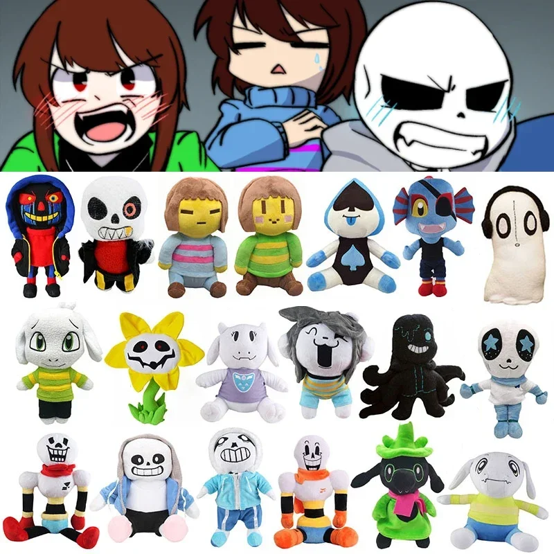 Anime Undertale Plush Toy Chara Frisk Sans Papyrus Stuffed Dolls Ootopus Music Alphys Toriel Plushie Pillow Birthday Xmas Gift