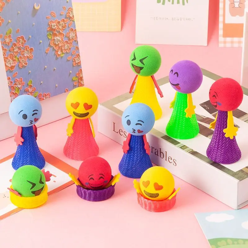 Non-luminous Cute Spring Jumping Elf Doll Toys, Bounce Spring Man Figurines, Kindergarten Party Favors Kids Gifts