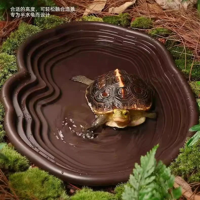 

Special water basin Drainable bath basin Ecological landscaping Aquarium universal tortoise climbing pet drinking water feeding