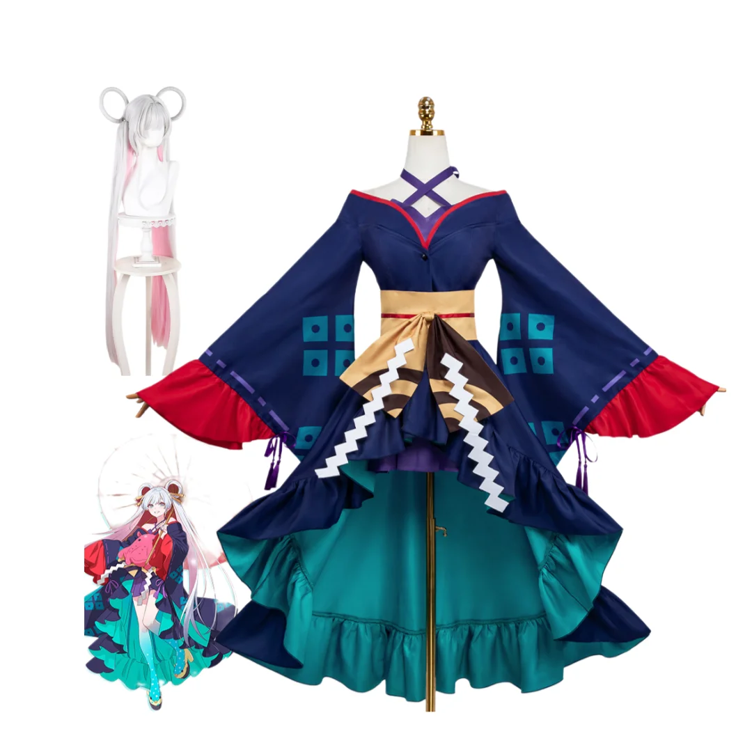 Spacetime Princess Kaguya Yachiyo Tsukimi Cosplay Costume Wig Full Set
