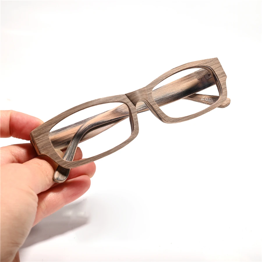 

Vazrobe Wooden Grain Reading Glasses Male Women +125 175 225 250 300 Small Narrow Rectangle Thick for High Sphere Spectacles