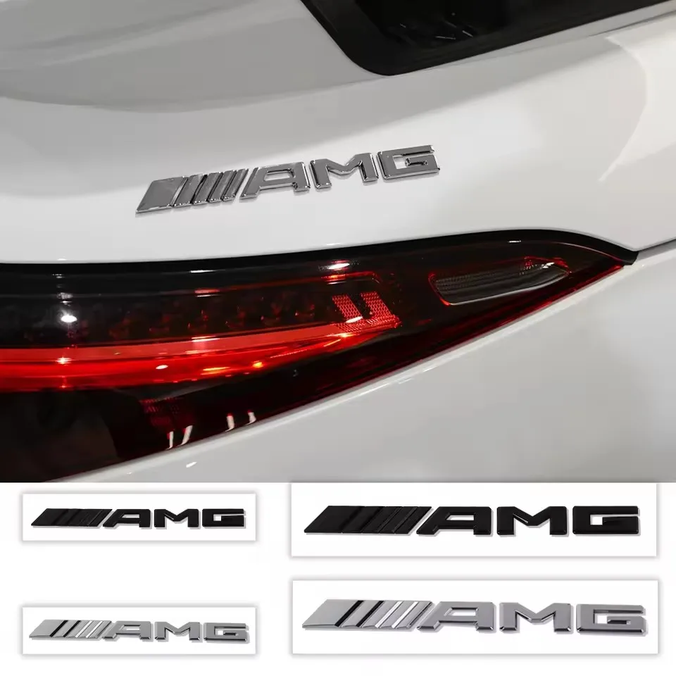 Car Sticker 3D ABS Rear Trunk Words Logo Decals For Mercedes Benz AMG A B C E M R G S Class GLA GL CLA CES CLS SLK GLK CLK