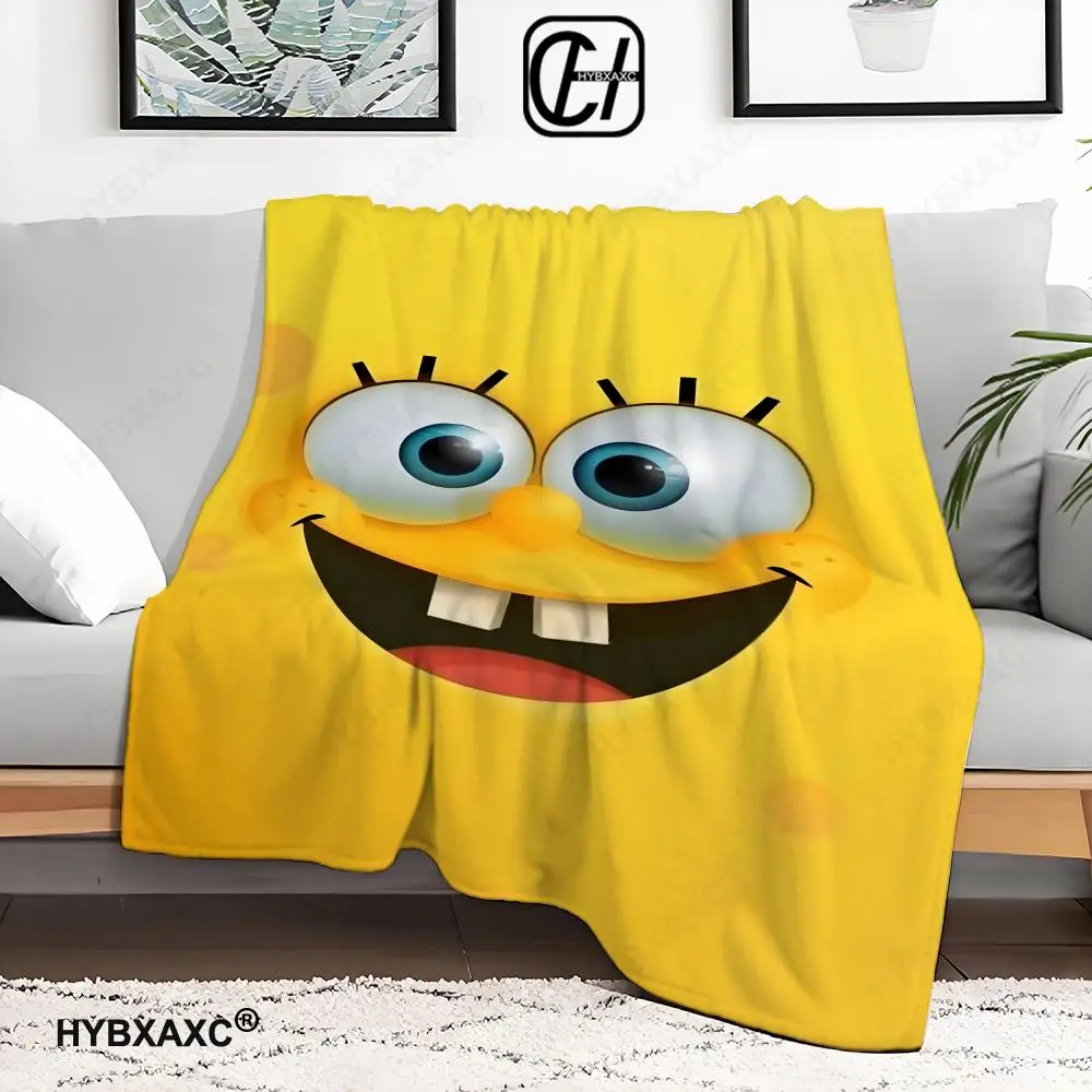 

Yellow sponge's baby; Throw Blanket Aesthetic Art Flannel Blanket Portable Home Travel Camping Sofa Picnic Thickening