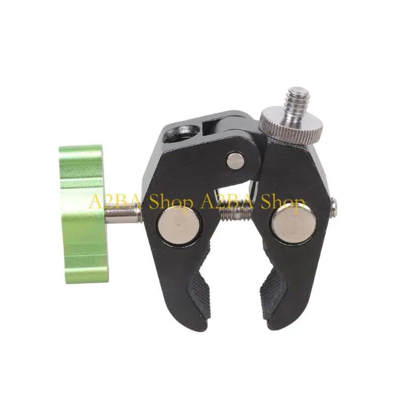 A2BA Aluminum Alloy Crabs Clamp Adapters 1/4” 3/8” Female Threads For Photography Gear Mounting Solution