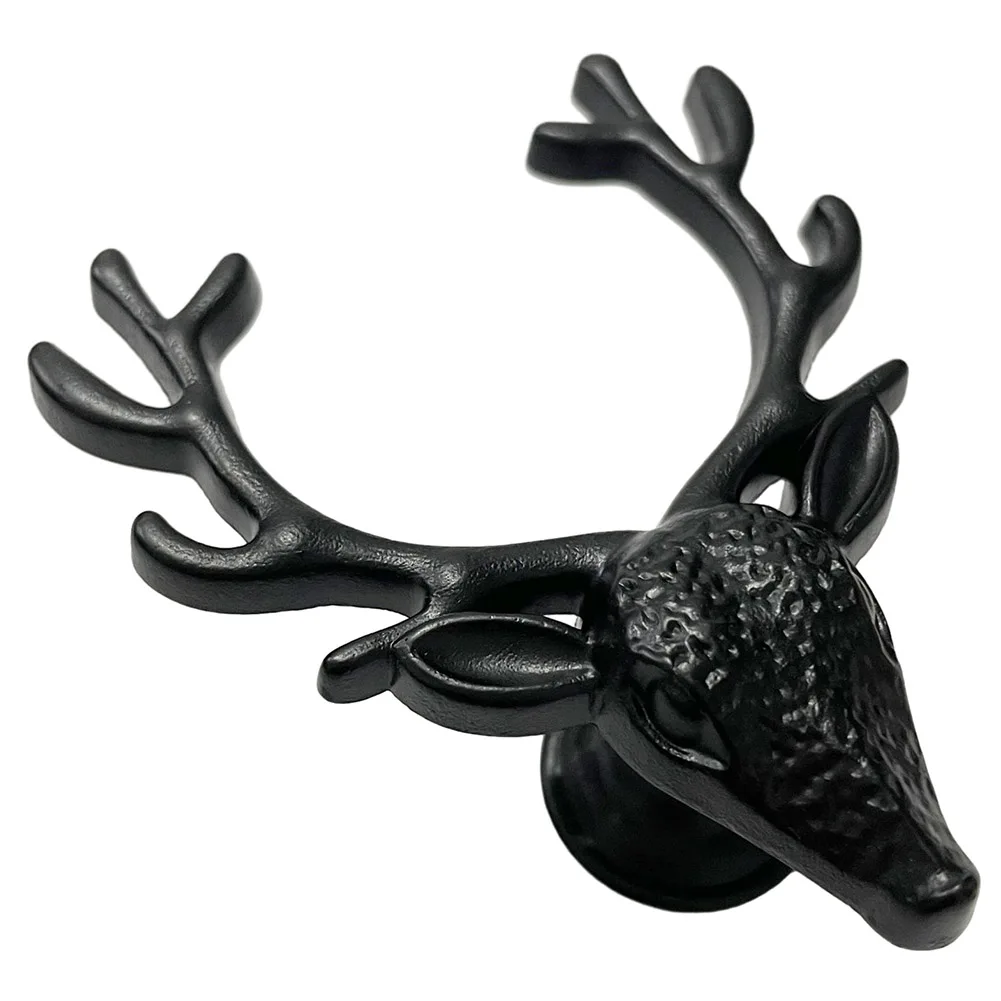 Contemporary Deer Shape Cabinet Handles Zinc Alloy Knobs for Furniture Fine Finishing Various Color Variations