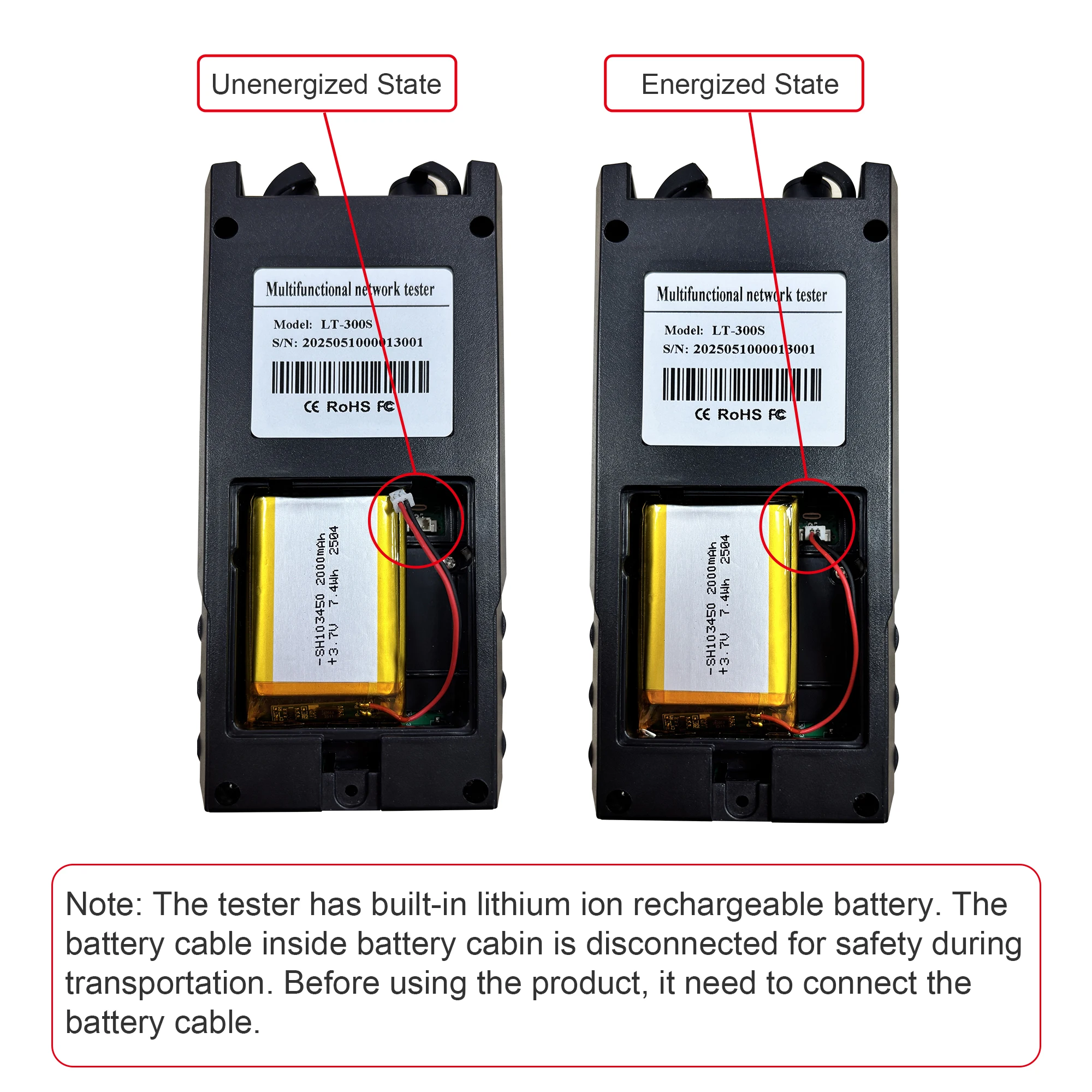 WANGLU 3 inch Network Cable Tester LAN RVV Telephone Wire Tracker Tracer for UTP RJ45 RJ11 BNC Detector Rechargeable Line Finder