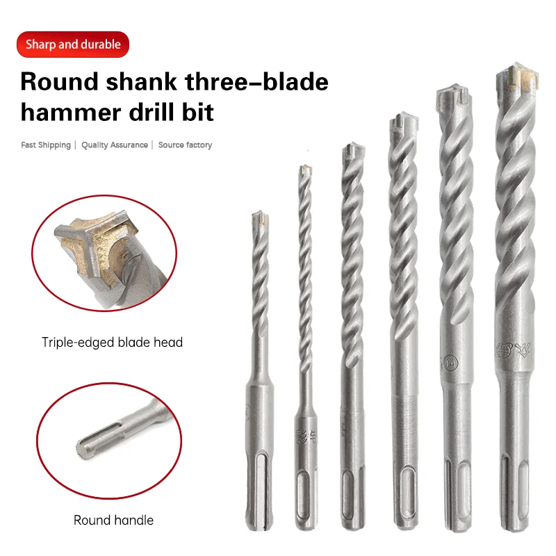 1pc Concrete SDS Plus Drill Bit Cross Tips 3 Cutters 110mm 160mm Wall Brick Block Electric Hammer Masonry