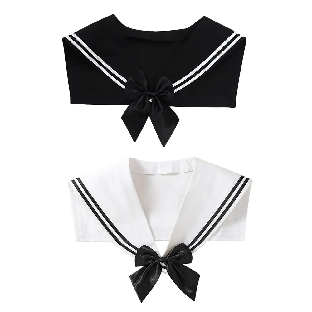 gola-falsa-de-marinheiro-listrada-cachecol-destacavel-estilo-academia-colar-falso-de-algodao-preto-e-branco-gravata-borboleta-para-traje-de-marinheiro