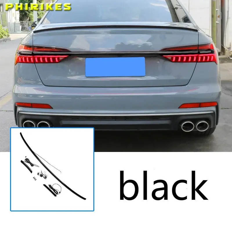 For Audi A6L Through Type Tail Lights A6 2019-2021 Upgrade C8 Optical Guide LED Dynamic Flowing Light Tail Lamp Auto Accessory
