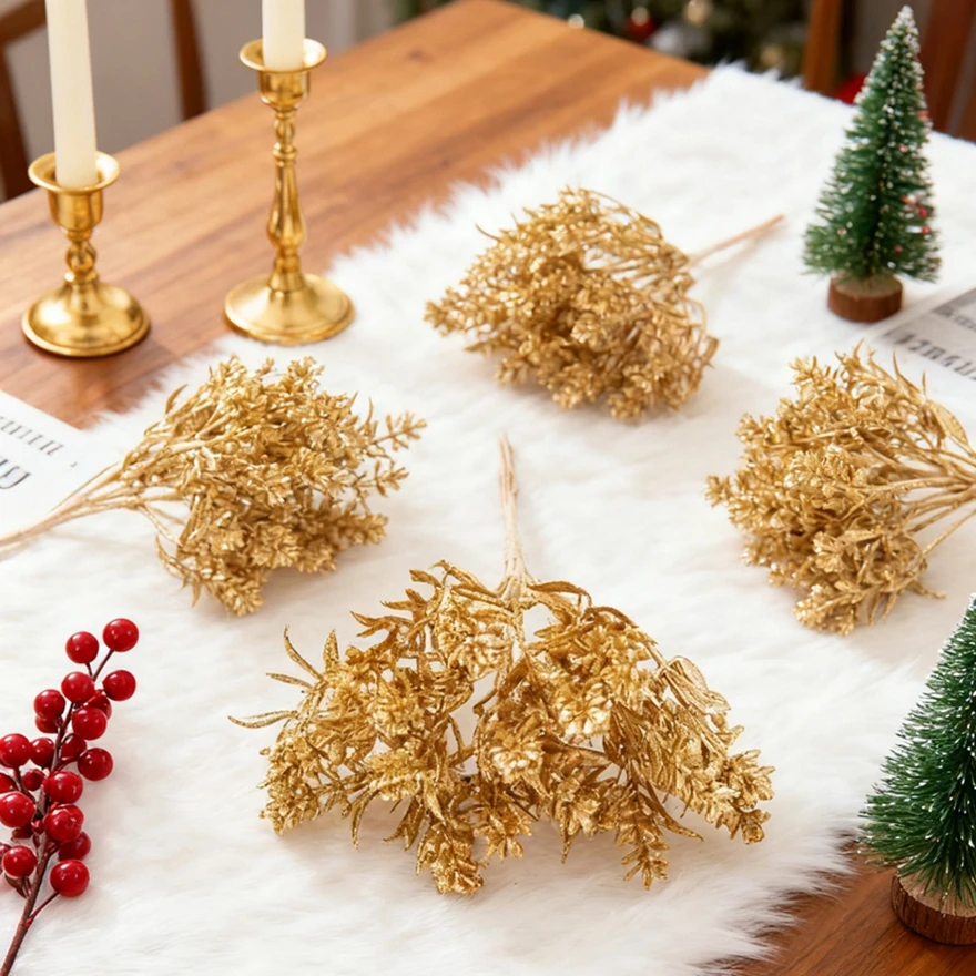 

Artificial Flower Plant Sharp Grass Home Room Christmas Tree Wedding Wreath Table Centrepiece Decor Accessory DIY Birthday Gift