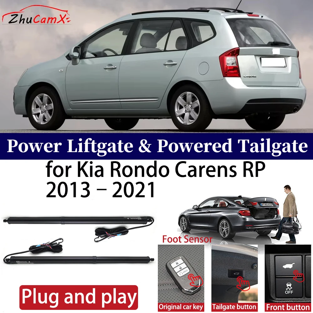ZhuCamX for Kia Rondo Carens RP 2013–2021 Car OEM Power Liftgate Automatic One-Click Powered Tailgate Strut opener Plug and play
