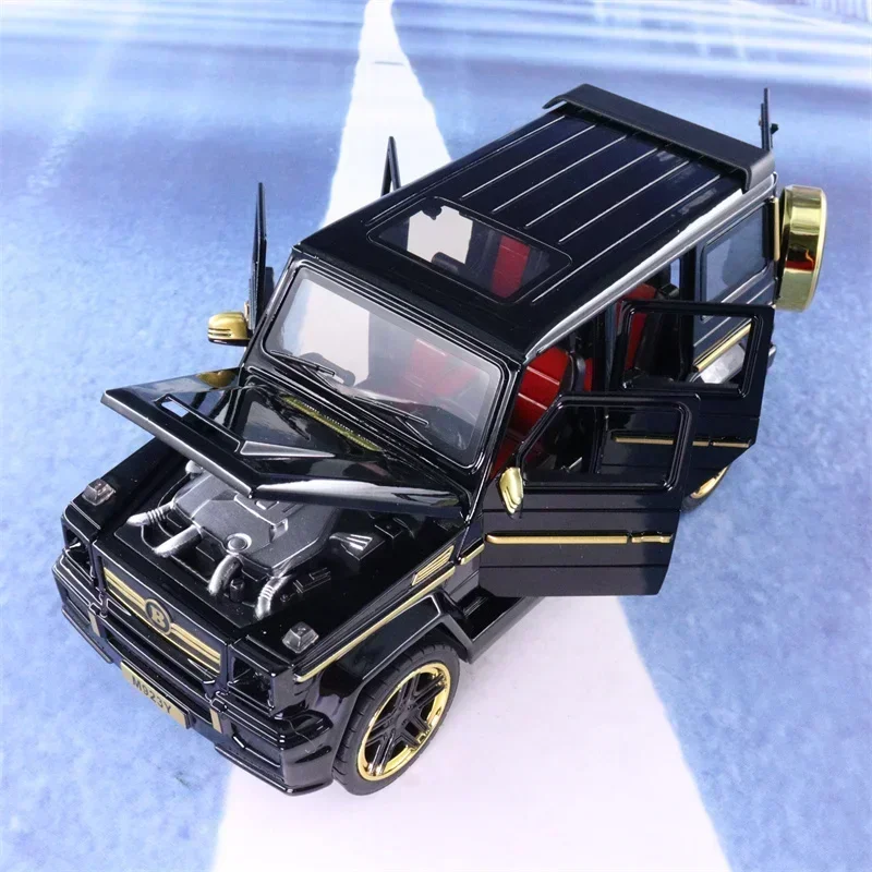 1:24 z G65 Refit Metal Diecast coche de juguete modelo simulación vehículo de juguete con luz de sonido tirar hacia atrás regalos del coche