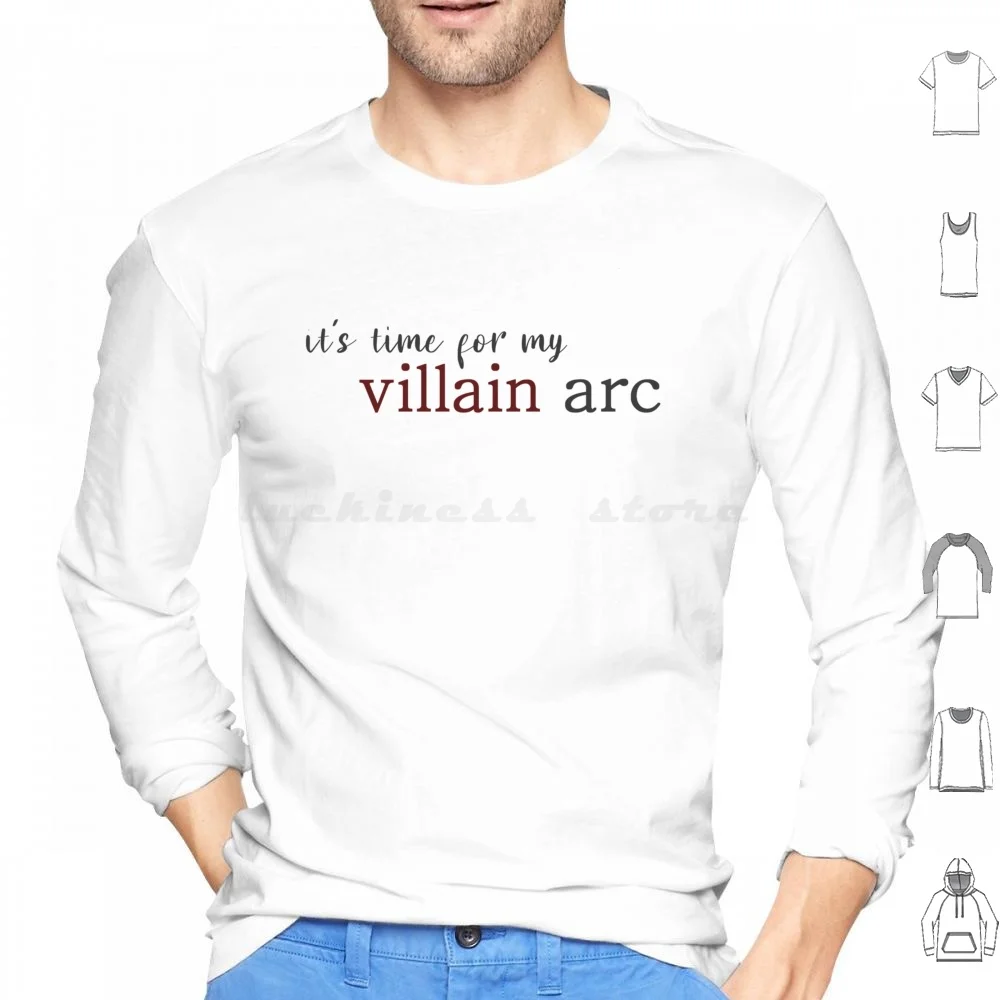 Villain Arc Hoodie cotton Long Sleeve Villain Mental Health Feminism Patriarchy Depression Anxiety Self Care Book Writer