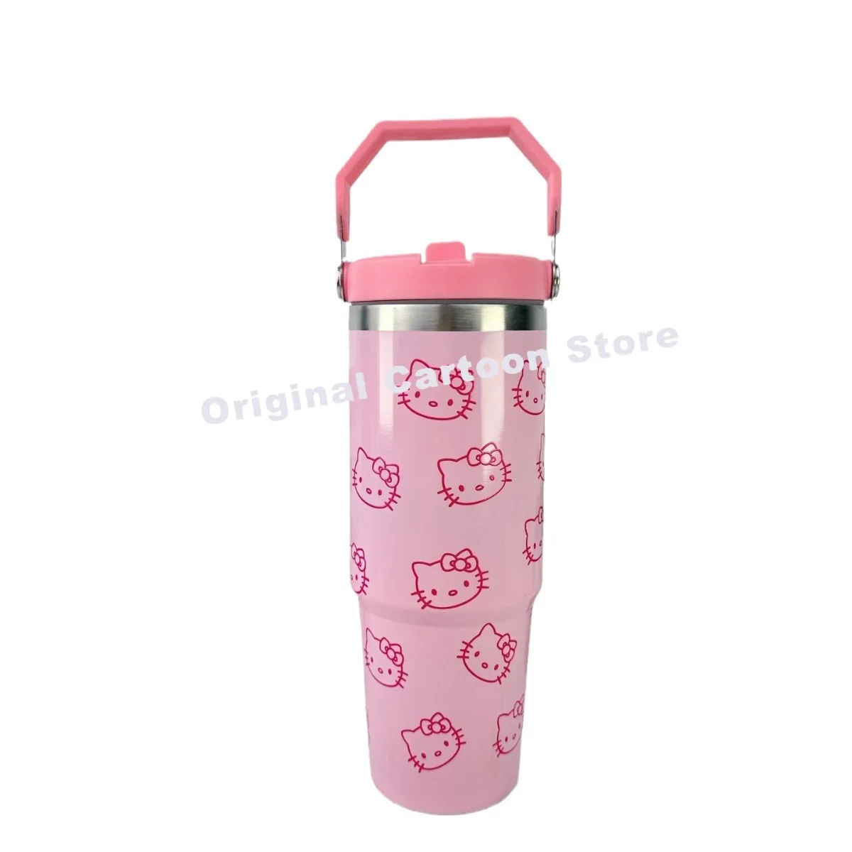 Hello Kitty Sanrio Kuromi 30oz Kubek samochodowy Izolacja próżniowa Utrzymuj zimno Kubek z uchwytem Kreskówkowy kubek samochodowy Ice Tyrant Prezent dla dziewczynki