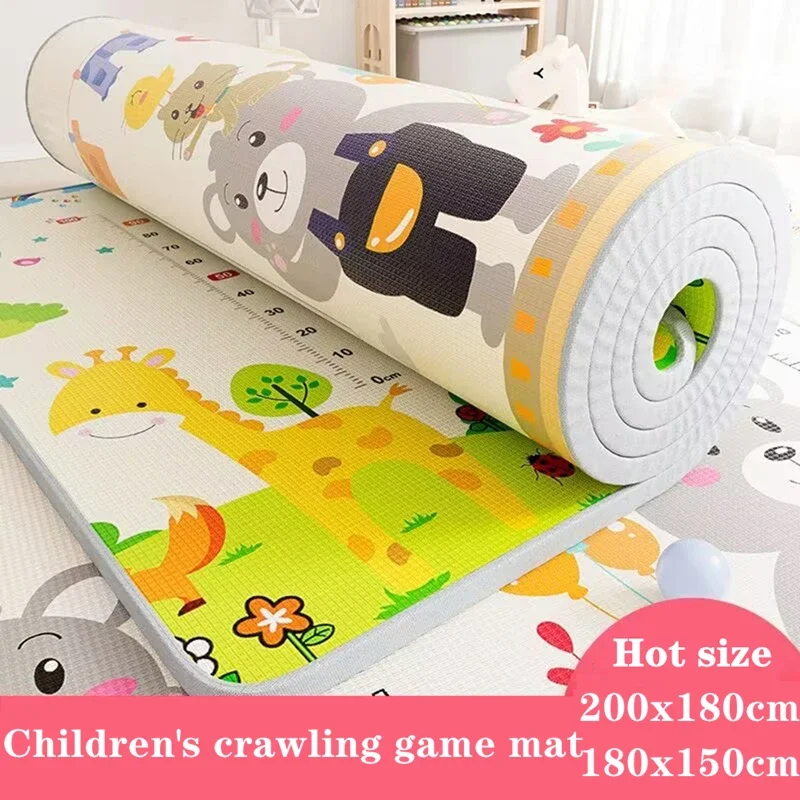 Thick Large Size Play Mat for Children's Safety Mat 1cm EPE Environmentally Friendly Baby Crawling Play Mats Folding Mat Carpet