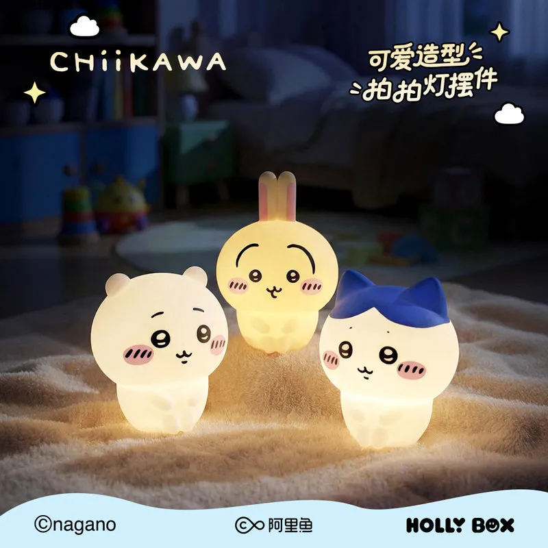 

Ночник-фигурка Hollybox Chiikawa: милый декор для спальни, коллекционная игрушка Hachiware Usagi, модный подарок для фанатов