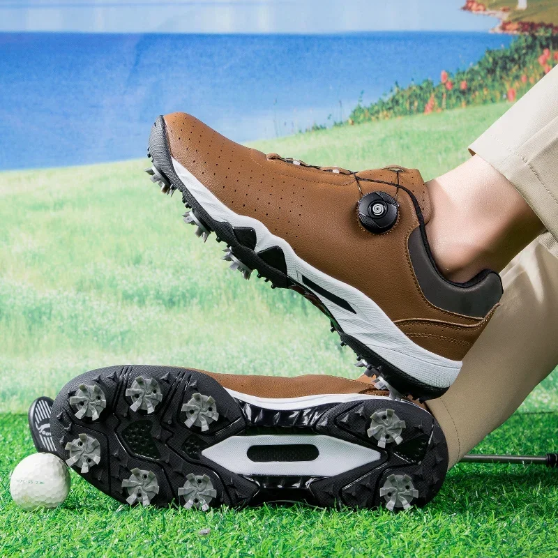 

Men Golf Shoes Professional Golf Footwears for Men Light Weight Golfers Sneakers Luxury Walking Footwears